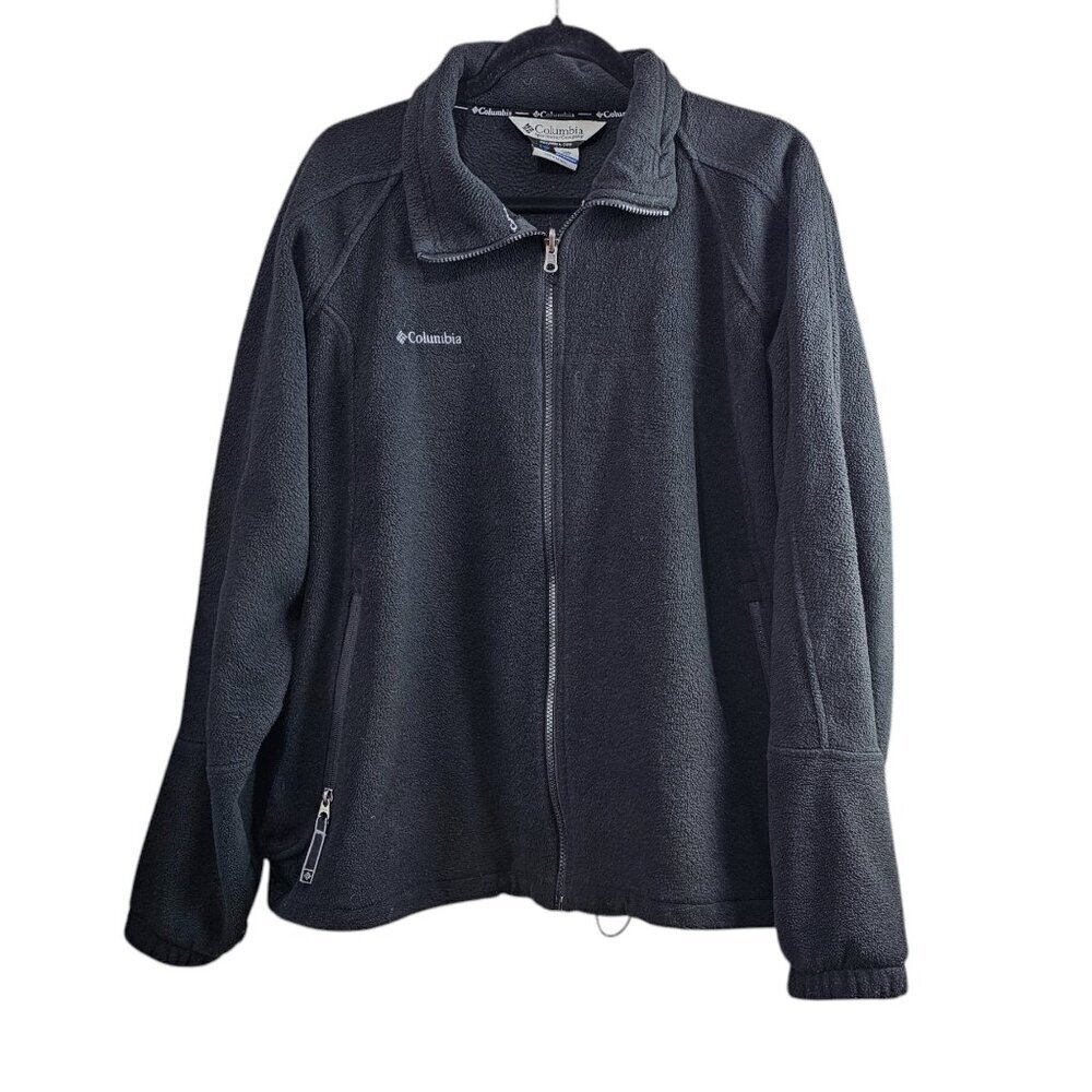Columbia Men's Full Front Zip Fleece Long Sleeve Black Jacket